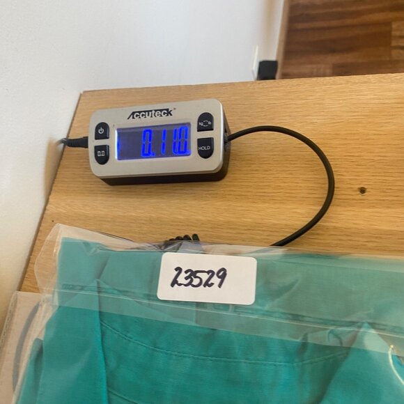 Chicos Top Womens 3 US XL Linen Green Button Up Collar Sleeveless Tunic Slit - Picture 9 of 9